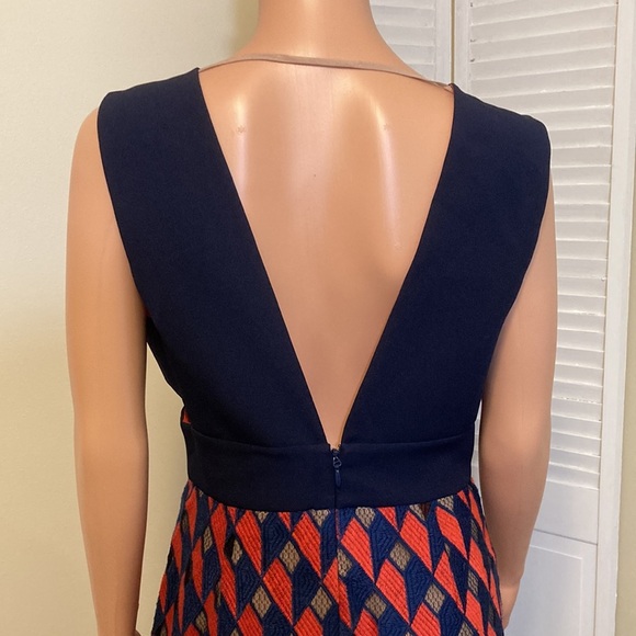 BCBGMaxAzria Rosalina Size 10 Dress Navy Blue Red dress Womens NWT BCBG - Picture 10 of 16